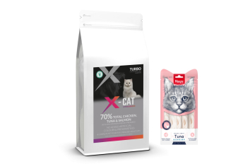 X-cat GF steril. kuracie mäso tuniak losos 5KG+EZZYGROOM